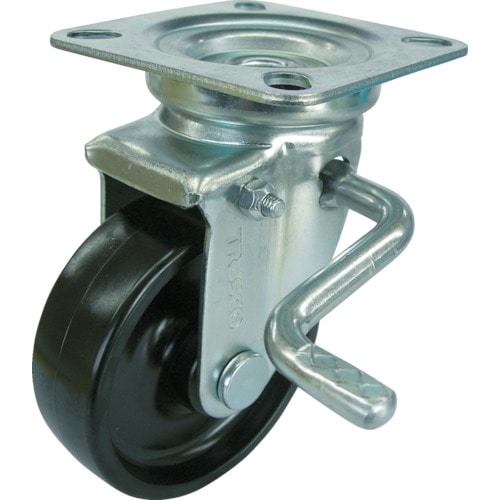 トラスコ中山 TRUSCO 耐熱性フェノールキャスター 自在ダブルストッパー付 Φ130(ご注文単位1個)【直送品】