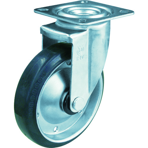 トラスコ中山 TRUSCO キャスター TYSシリーズ 自在 ゴム車100mm(ご注文単位1個)【直送品】