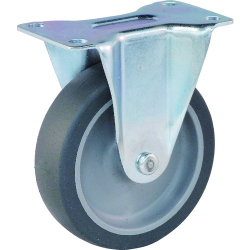 トラスコ中山 TRUSCO 台車用キャスター Φ100 エラストマー車 固定(ご注文単位1個)【直送品】