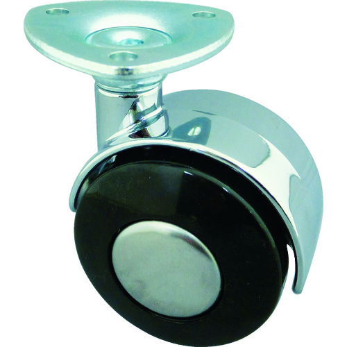 トラスコ中山 トーシン プレート式双輪キャスター 50径 自在 404-1623(ご注文単位1個)【直送品】