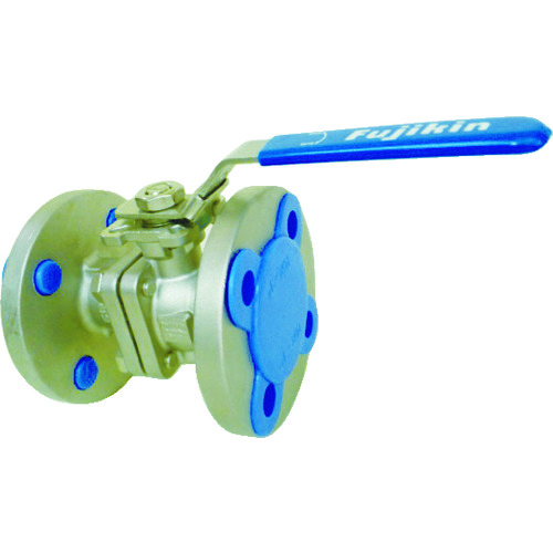 トラスコ中山 フジキン ステンレス鋼製1MPaフランジ式2ピースボール弁15A(1/2)(ご注文単位1個)【直送品】