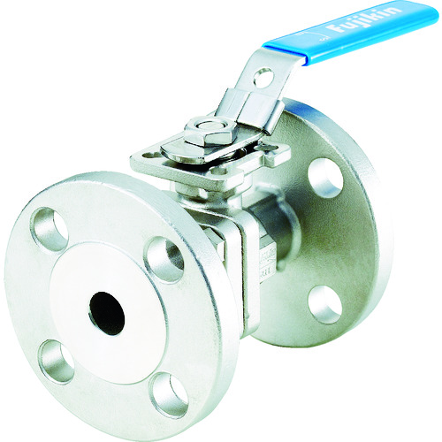 トラスコ中山 フジキン ステンレス鋼製1MPaフランジ式2ピースボール弁20A(3/4)(ご注文単位1個)【直送品】