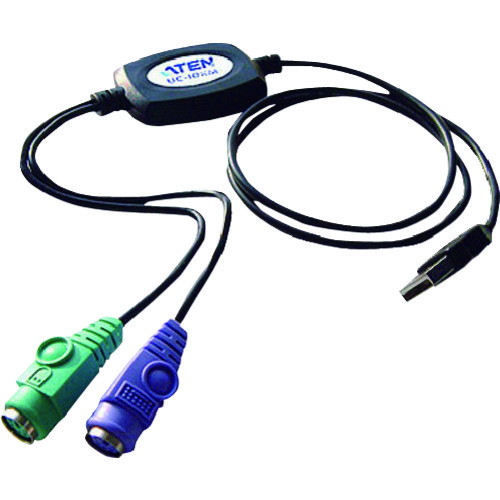 トラスコ中山 ATEN KVMスイッチ PS/2 to USBキーボード・マウス変換器/90cm（ご注文単位1本）【直送品】