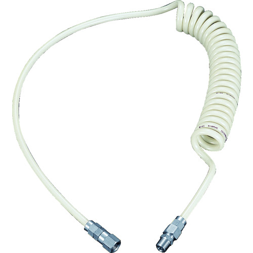 トラスコ中山 TRUSCO ウレタンコイルホース 2.4m ネオグレー(ご注文単位1本)【直送品】