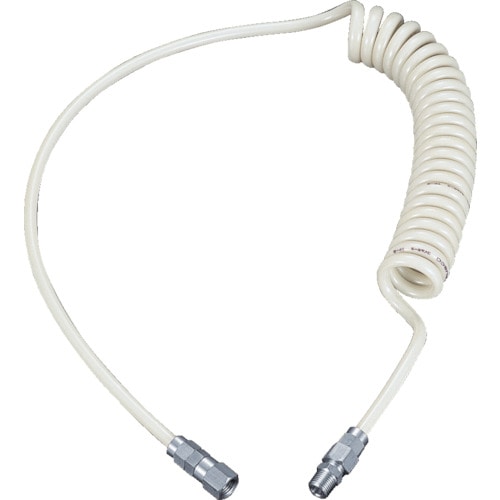 トラスコ中山 TRUSCO ウレタンコイルホース 5.6m ネオグレー(ご注文単位1本)【直送品】