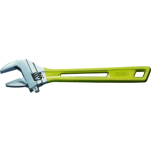 トラスコ中山 エビ ハイブリッドモンキーレンチ スケルトン イエロー 245mm（ご注文単位 1個）【直送品】