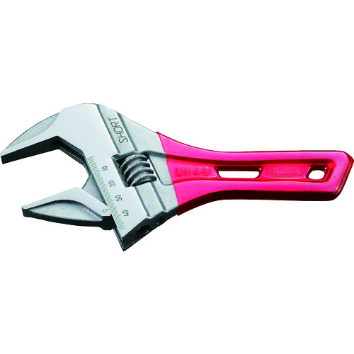 トラスコ中山 エビ ポケットモンキーレンチ レッド 185mm(ご注文単位 1個)【直送品】