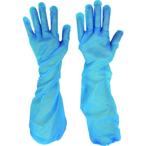 トラスコ中山 シンガー ウツノミヤポリエチロング ブルー(30枚入)(ご注文単位 1箱)【直送品】