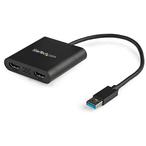トラスコ中山 スターテック ディスプレイアダプター/USB-A - 2x HDMI/USB 3.0/Winのみ対応(ご注文単位 1箱)【直送品】