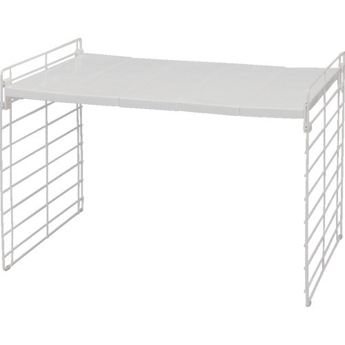 トラスコ中山 IRIS 246236 シンク下伸縮棚 1段 USD-1V ホワイト(ご注文単位 1個)【直送品】