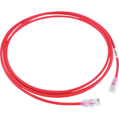 トラスコ中山 パンドウイット カテゴリ6A細径パッチコード 3m 赤 UTP28X3MRD(ご注文単位 1本)【直送品】