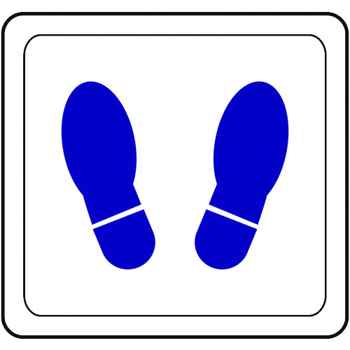 トラスコ中山 ミドリ安全 ベルデビバフロアステッカー 足型（ご注文単位 1枚）【直送品】