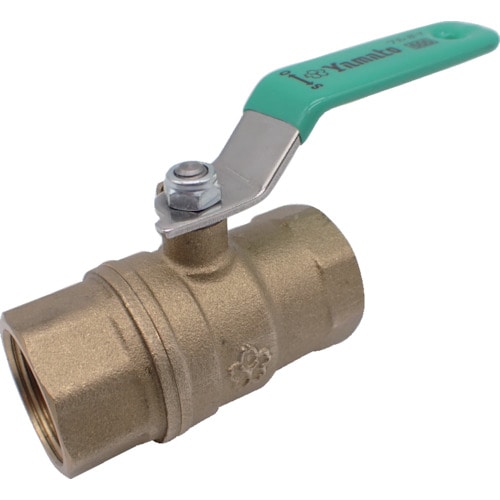 トラスコ中山 大和バルブ ボールバルブ 8A(600型、フルボア、黄銅)(ご注文単位 1個)【直送品】