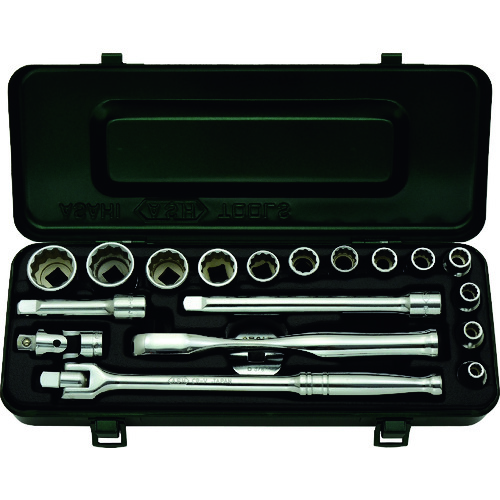 トラスコ中山 ASH レボウェイブ12角ソケットセット3/8(9.5)×19PCS(ご注文単位 1セット)【直送品】