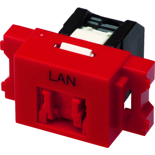 トラスコ中山 コーニング Cat5e RJ45モジュラージャック+JISプレート用アダプタセット 787-6211(ご注文単位 1セット)【直送品】