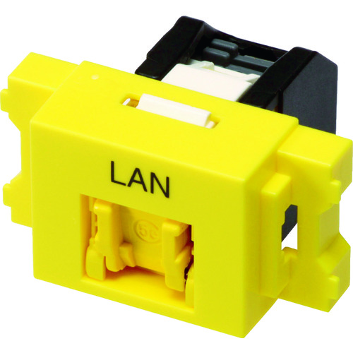 トラスコ中山 コーニング Cat5e RJ45モジュラージャック+JISプレート用アダプタセット 787-6238(ご注文単位 1セット)【直送品】