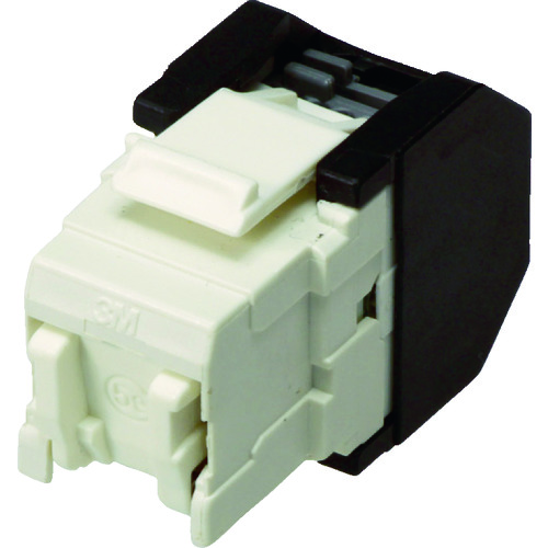 トラスコ中山 コーニング RJ45モジュラージャック ツールレスタイプ Cat5e 白(ご注文単位 1個)【直送品】