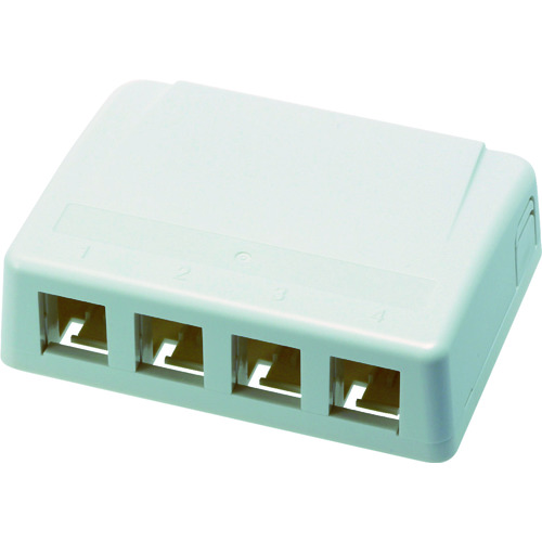 トラスコ中山 コーニング 4ポート露出型アウトレット(ご注文単位 1個)【直送品】