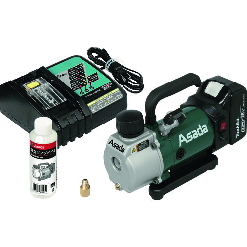 トラスコ中山 アサダ 充電式真空ポンプ1.5CFM-BL(バッテリ付)(ご注文単位 1台)【直送品】