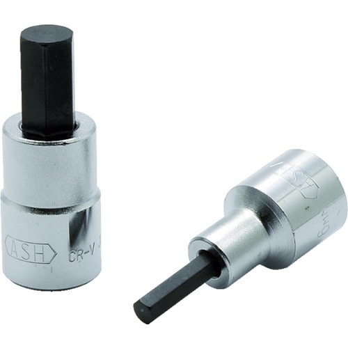 トラスコ中山 ASH ソケットレンチ用ヘキサゴンソケット12.7□×4mm(ご注文単位 1個)【直送品】