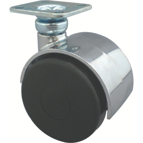 トラスコ中山 トーシン プレート式双輪キャスター 40径 自在(ご注文単位 1個)【直送品】