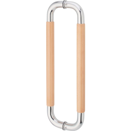 トラスコ中山 MK ナチュラルO型ハンドル 30X450mm 鏡面クローム ライトオーク（ご注文単位 1個）【直送品】