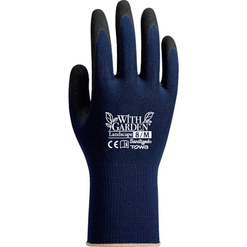 トラスコ中山 トワロン ニトリル背抜き手袋 WITHGARDENランドスケープ ネイビー 7/S（ご注文単位 1組）【直送品】