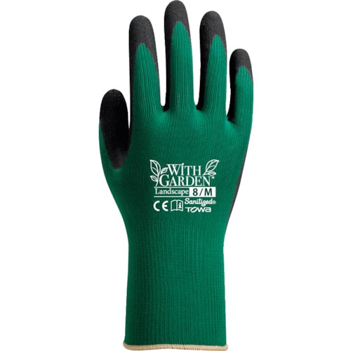トラスコ中山 トワロン ニトリル背抜き手袋 WITHGARDENランドスケープ フォレストグリーン 8/M（ご注文単位 1組）【直送品】
