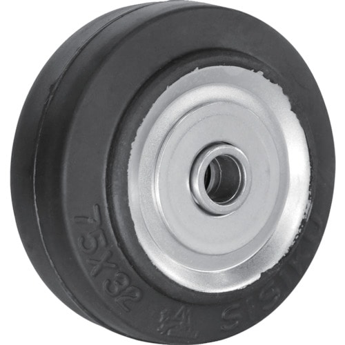 トラスコ中山 シシク ゴム車輪のみ 75径(ご注文単位 1個)【直送品】