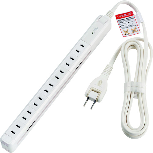 トラスコ中山 ELPA 耐雷7個口2mスリム回転タップ 166-0103(ご注文単位 1個)【直送品】