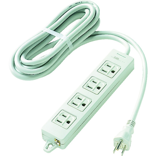 トラスコ中山 Panasonic OAタップ 接地15A形 4コ口 3mコード付(ご注文単位 1個)【直送品】