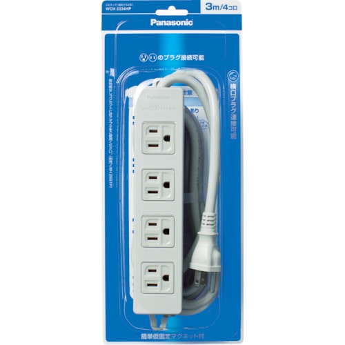 トラスコ中山 Panasonic OAタップ 接地15A形 4コ口 5mコード付(ご注文単位 1個)【直送品】