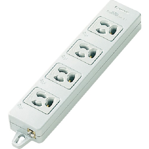 トラスコ中山 Panasonic OAタップ 接地15A抜け止め形 4個口 コードなし グレー(ご注文単位 1個)【直送品】