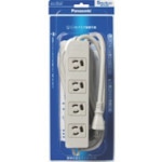 トラスコ中山 Panasonic OAタップ 接地15A抜け止め形 4個口 5mコード付 グレー(ご注文単位 1個)【直送品】