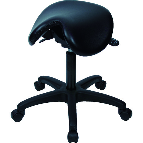 トラスコ中山 TRUSCO 作業用チェア サドル型 角度調整機能付 Φ570XH570-760(ご注文単位 1脚)【直送品】