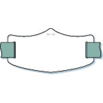 トラスコ中山 つくし e腕章 白無地 ロングゴムバンド付（ご注文単位 1枚）【直送品】