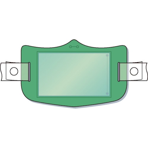 トラスコ中山 つくし e帽章 透明ポケット付き 緑 ヘルメット用樹脂バンド付(ご注文単位 1枚)【直送品】