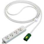 トラスコ中山 Panasonic ハーネスOAタップ接地3m4コ口グレー(ご注文単位 1個)【直送品】