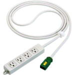 トラスコ中山 Panasonic ハーネスOAタップ接地5m4コ口グレー(ご注文単位 1個)【直送品】