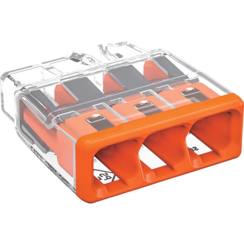 トラスコ中山 WAGO WGZ-3 差し込みコネクタ 3穴 100個入り(ご注文単位 1箱)【直送品】