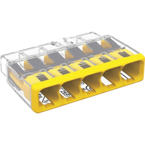 トラスコ中山 WAGO WGZ-5 差し込みコネクタ 5穴 60個入り(ご注文単位 1箱)【直送品】