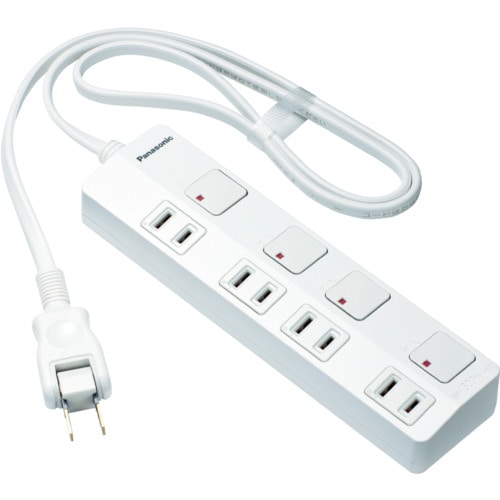 トラスコ中山 Panasonic ザ・タップZ ACアダプター対応 4コ口 1mコード付 ホワ(ご注文単位 1個)【直送品】