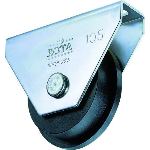 トラスコ中山 ヨコヅナ ロタ・鉄重量戸車 車輪径105mm トロ車型(ご注文単位 1個)【直送品】