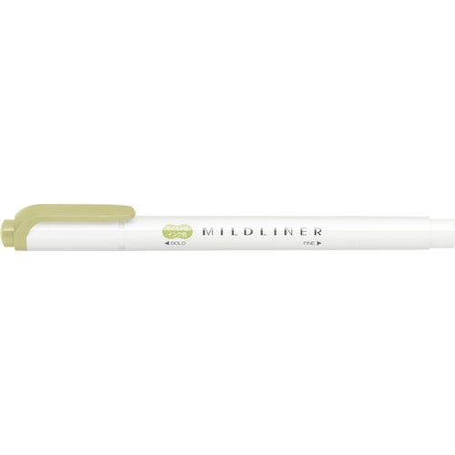 トラスコ中山 ゼブラ 蛍光ペン マイルドライナー Mオリーブ（ご注文単位 1本）【直送品】