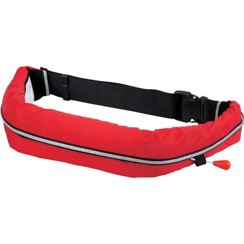 トラスコ中山 オーシャンライフ 自動膨張式ウエストタイプ 作業用ライフジャケット レッド TYPE A(ご注文単位 1着)【直送品】