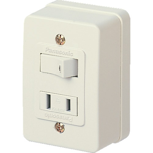 トラスコ中山 Panasonic コンセント付タンブラスイッチ(ご注文単位 1個)【直送品】