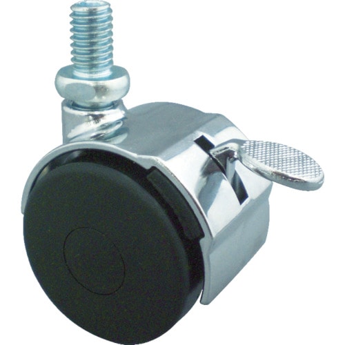 トラスコ中山 トーシン ねじ込み双輪キャスター 40径 自在ストッパー付 ボルトM10X1.5 404-1810(ご注文単位 1個)【直送品】