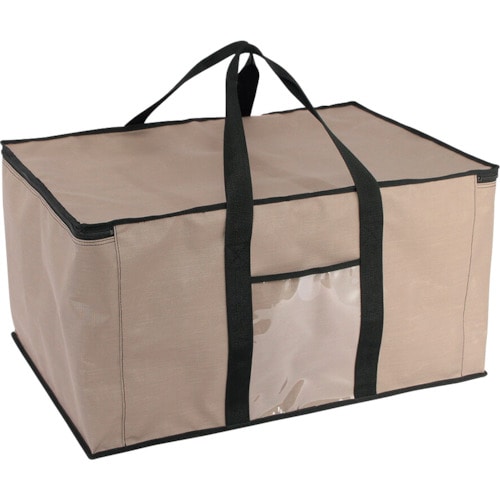 トラスコ中山 SANEI 折り畳みコンテナバッグ 75L グレージュ(ご注文単位 1個)【直送品】