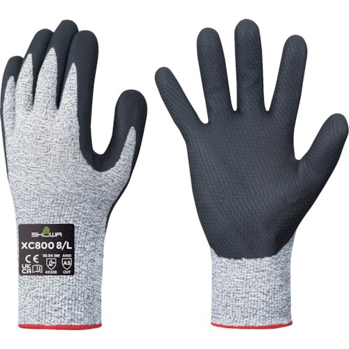 トラスコ中山 ショーワ 耐切創手袋 XC800 ワイヤーテックスニトリルパーム手袋 Sサイズ(ご注文単位 1組)【直送品】