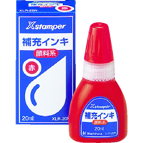 トラスコ中山 シヤチハタ 顔料系インキ20ml 赤(ご注文単位 1個)【直送品】